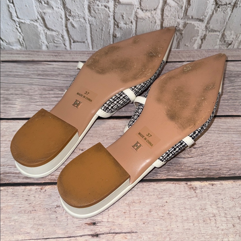 Tweed Backless Flats - Picture 6 of 11